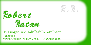 robert natan business card